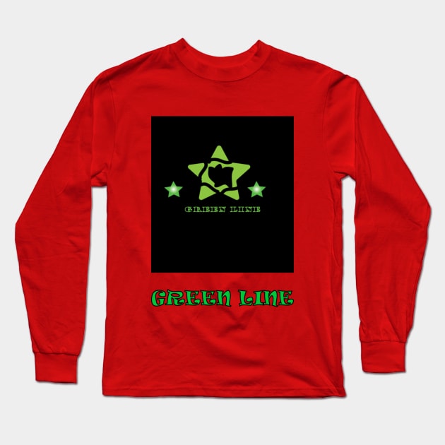 GREEN LINE Long Sleeve T-Shirt by yak